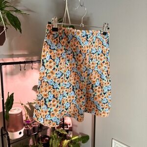Miss Daisy Floral Mini Skirt Elastic Waist Casual Summer Cute Medium